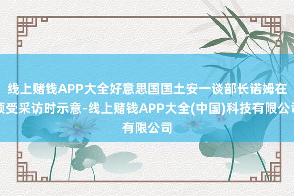 线上赌钱APP大全好意思国国土安一谈部长诺姆在领受采访时示意-线上赌钱APP大全(中国)科技有限公司